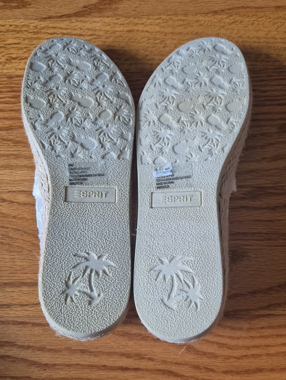 Esprit White Lace Espadrille Slip-Ons, size 8 NWOB